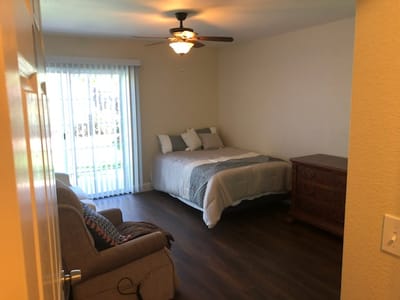 Interior view of a private resident room