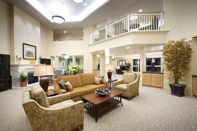 Bright common area with comfortable seating
