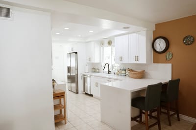 Bright and modern kitchen in a senior living facility