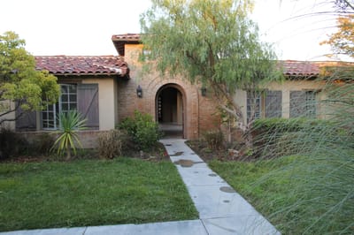 Exterior view of a residential facility entrance