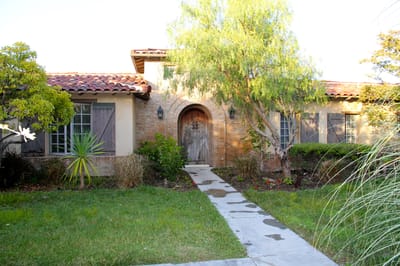 Exterior view of a senior living facility entrance
