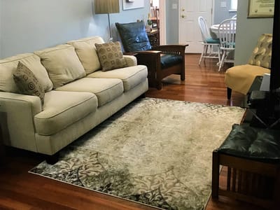 Cozy living area with comfortable seating and decor