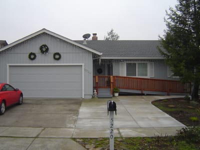 Exterior view of a residential building with a driveway