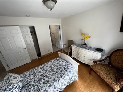 Cozy resident room with simple furnishings