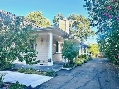 Exterior view of Sonoma Oak Tree Home with landscaping