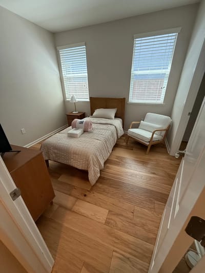 A well-furnished private resident room in the facility