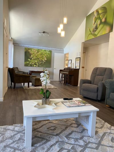 Cozy lounge area in the facility's interior