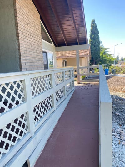 Entrance ramp leading to the facility building