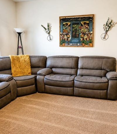 Cozy seating area in a common room