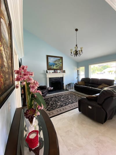 Bright interior of a common living area