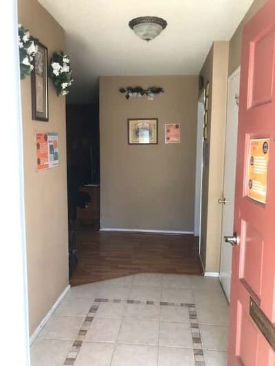 Entrance hallway of a senior care facility