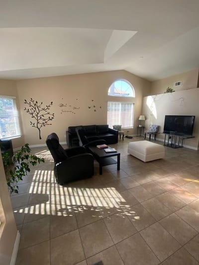 Interior view of a cozy living room in a facility