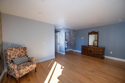 Bright and spacious interior of a resident room