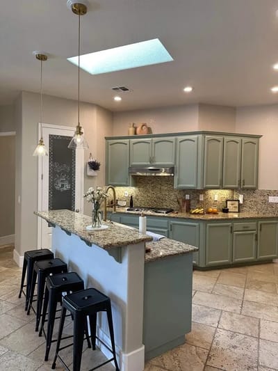 Bright kitchen area with modern amenities