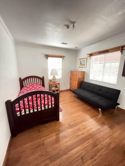 Private room in a residential care facility