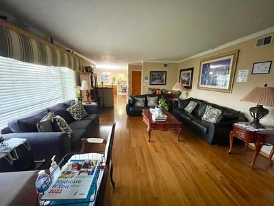 Common area with comfortable seating and natural light