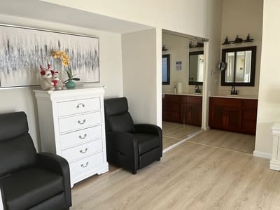 Interior view of a comfortable resident room