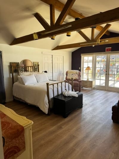 Cozy interior of a resident room with natural light