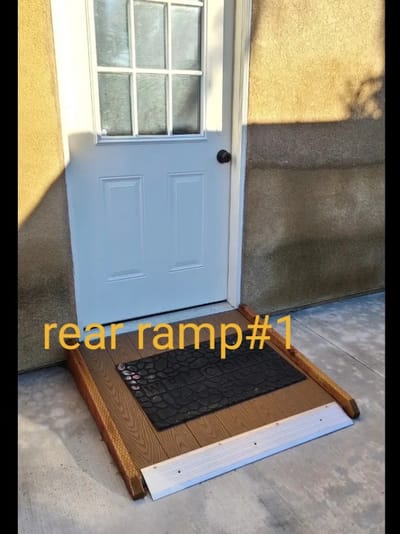 Ramp leading to a door at the facility