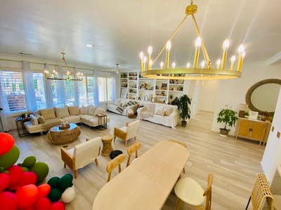 Bright common area with comfortable seating