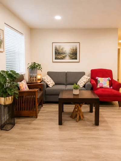Cozy common area with comfortable seating