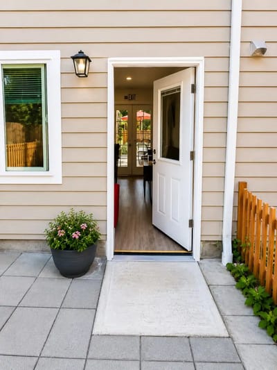 Entrance to a residential care facility