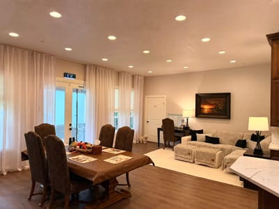 Cozy dining area in the assisted living facility
