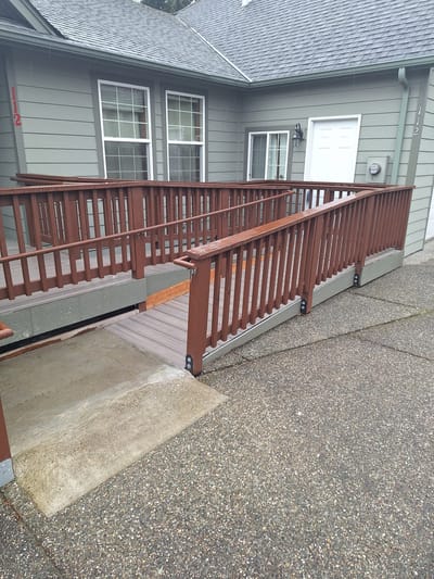Accessible ramp leading to the facility entrance