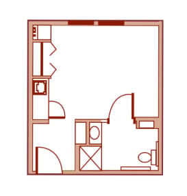 studio apartment floorplan