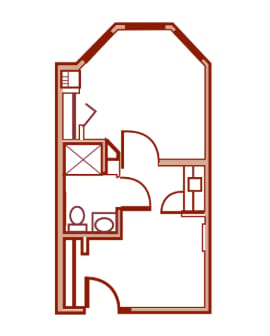 one bedroom apartment floorplan