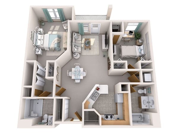2 Bedroom 2 Bath