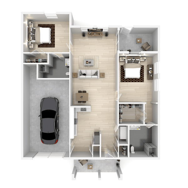 Architectural floor plan of a residential unit
