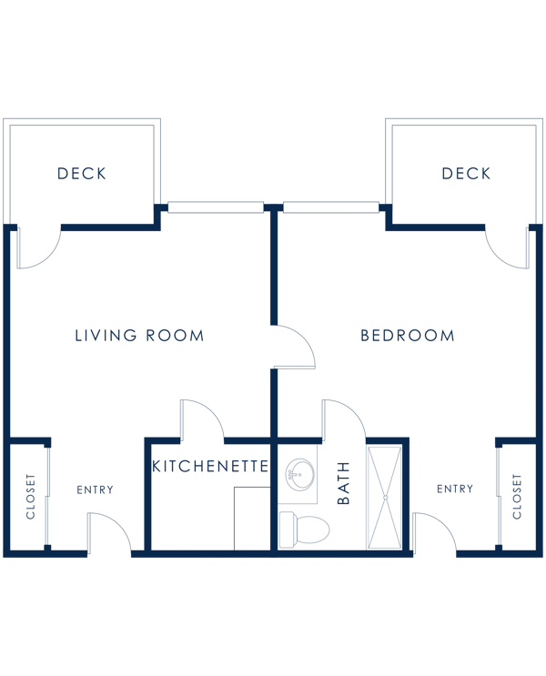 Architectural floor plan of a living space