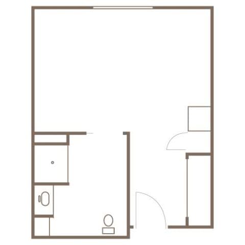Architectural floor plan layout of a room