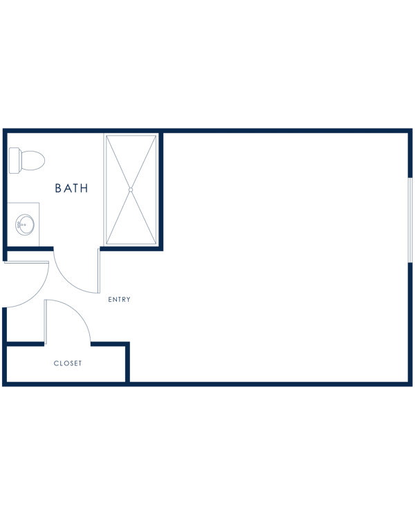 Architectural floor plan of a unit