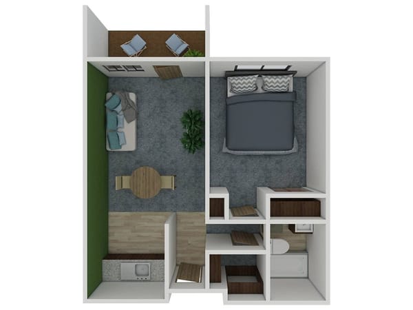 Solstice Senior Living at Groton, independent living in Groton, CT — Floor plan of a senior living apartment layout