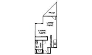 Asher Point Independent Living of Lincoln, independent living in Lincoln, NE — Floor plan of a senior living apartment unit