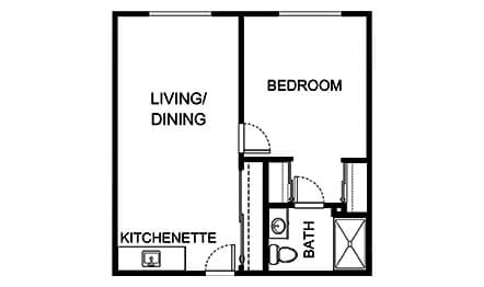 Independent Living One Bedroom B-6