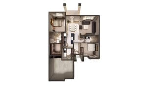 Ansel Park, assisted living in Rocklin, CA — Floor plan of a senior living apartment layout