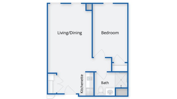 One Bedroom Floor Plan