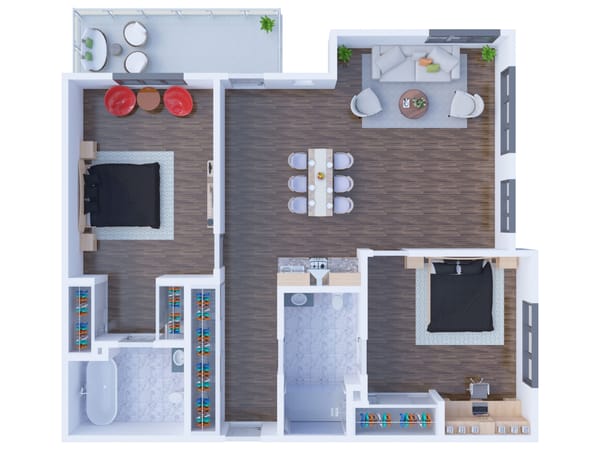 Two Bedroom C1 Floor Plan