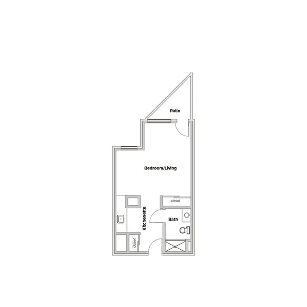 Walden Place Senior Living, independent living in Iowa City, IA — Floor plan of a senior living apartment layout