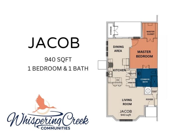 Floor plan for the Jacob model at Whispering Creek