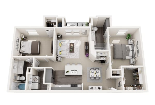Architectural floor plan layout of a residence