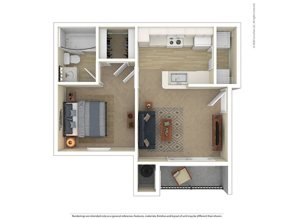1x1 Floor Plan
