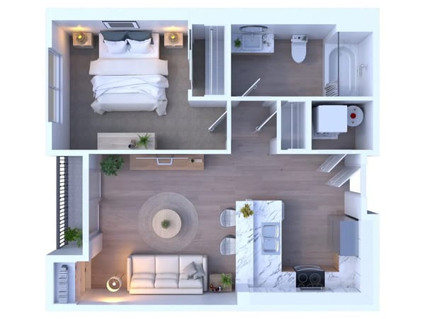 Floor plan of a residential unit