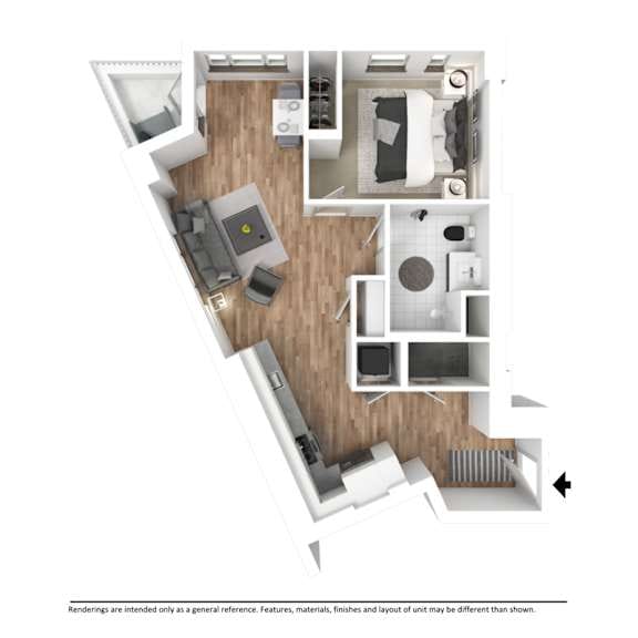 1 Bedroom Floor Plan - C5