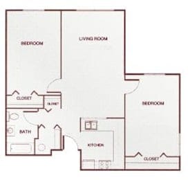 Floor Plan Two-Bedroom A