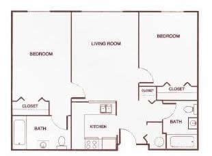 Floor Plan Two-Bedroom E
