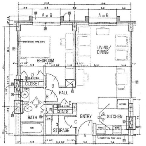 A sample floor plan for Wesley Apartments, a Methodist Homes of Alabama & Northw